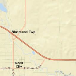 Reed City Street Map