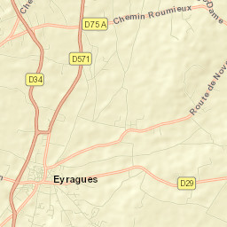 Eyragues Street Map