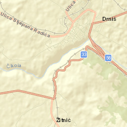 Drniš Street Map