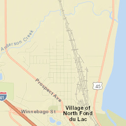 North Fond du Lac Street Map