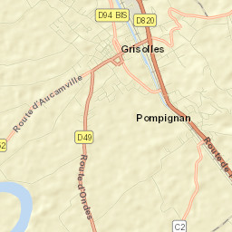 Pompignan Street Map