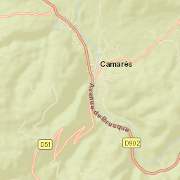 Camarès Street Map