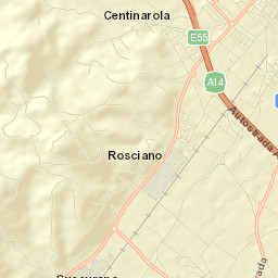 Rosciano Street Map