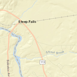 Steep Falls Street Map