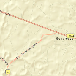 Souprosse Street Map