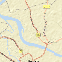 Ondes Street Map