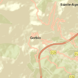 Sainte-Agnès Street Map