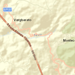 Verghereto Street Map