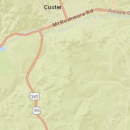 Custer Street Map
