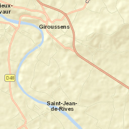 Giroussens Street Map