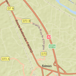 Sénas Street Map