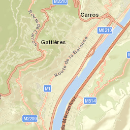 Gattières Street Map