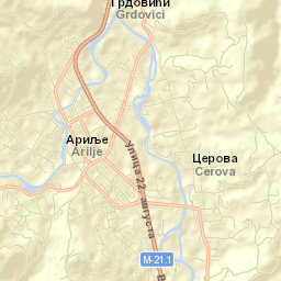 Arilje Street Map