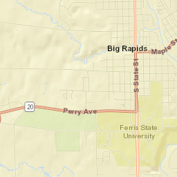 Big Rapids Street Map