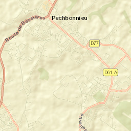 Pechbonnieu Street Map