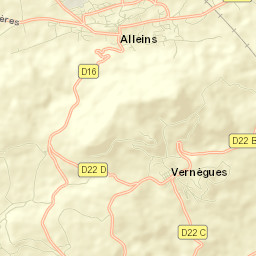 Alleins Street Map