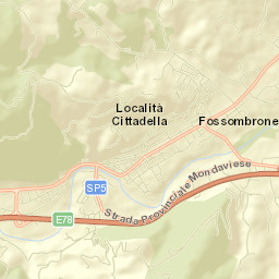 Fossombrone Street Map
