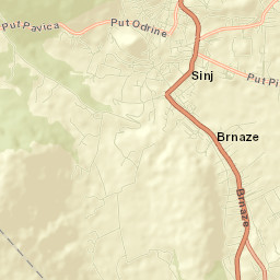 Sinj Street Map