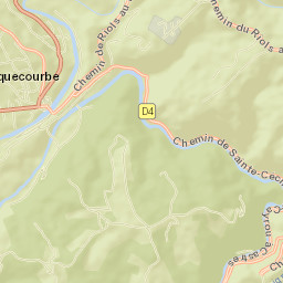 Roquecourbe Street Map