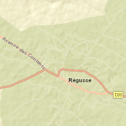 Régusse Street Map