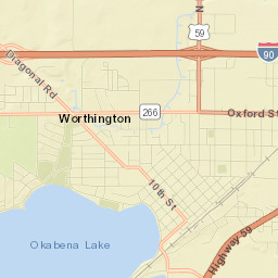 Worthington Street Map