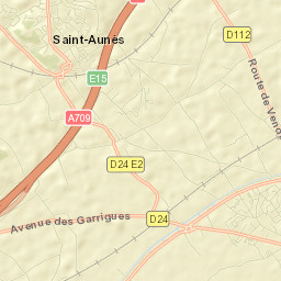 Saint-Aunès Street Map