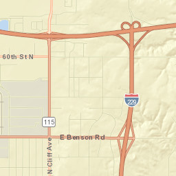 N Cliff Ave & I-90 & Cliff Ave Sioux Falls SD 57104 Street Map