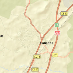 Labenne Street Map