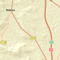 Nébian Street Map