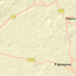 Fabrègues Street Map