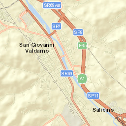 San Giovanni Valdarno Street Map