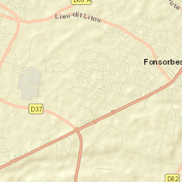 Fonsorbes Street Map