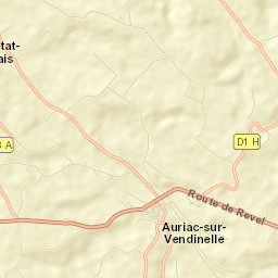 Auriac-sur-Vendinelle Street Map
