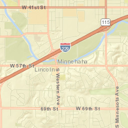 Sioux Falls South Dakota  Street Map