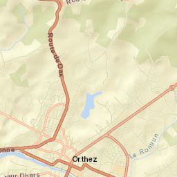 Orthez Street Map