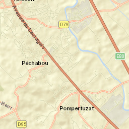 Péchabou Street Map