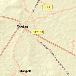 Roujan Street Map