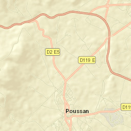 Poussan Street Map