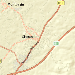 Montbazin Street Map