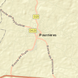 Pourrières Street Map