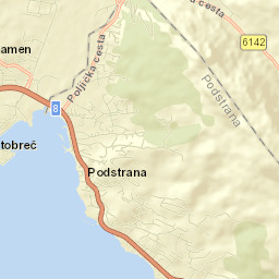 Podstrana Street Map