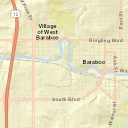 Baraboo Street Map