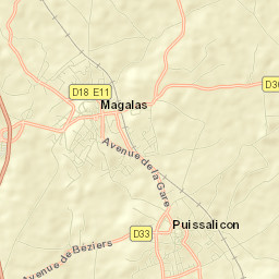 Puissalicon Street Map