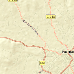 Pézenas Street Map