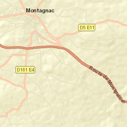 Montagnac Street Map