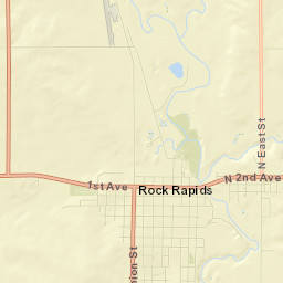 Rock Rapids Street Map
