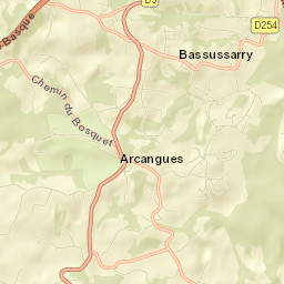 Arcangues Street Map