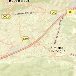Simiane-Collongue Street Map