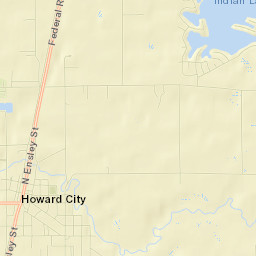 Howard City Street Map