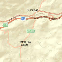 Hazas de Cesto Street Map